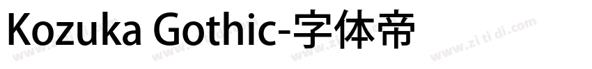 Kozuka Gothic字体转换